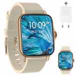 Smartwatch zegarek beżowy