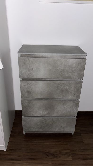 Comoda Cinzenta Com 4 Gavetas