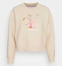 Calvin Klein Jeans Satin Bonded Blurred Crewneck - Bluza