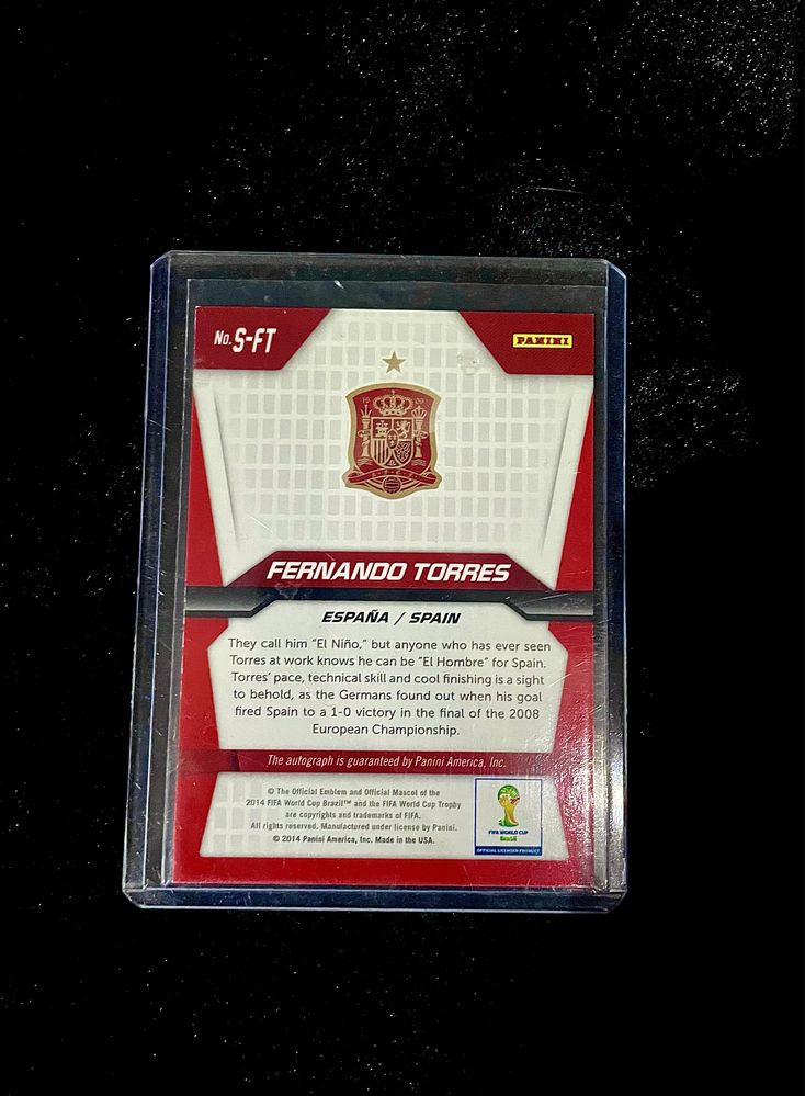 Autograf Prizm World Cup 2014 Fernando Torres
