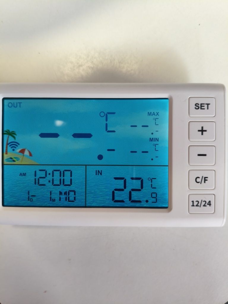 Termometr basenowy z odbiornikiem solarny RGB