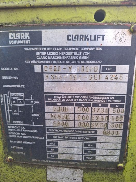 Wózek widłowy clark 5 ton
