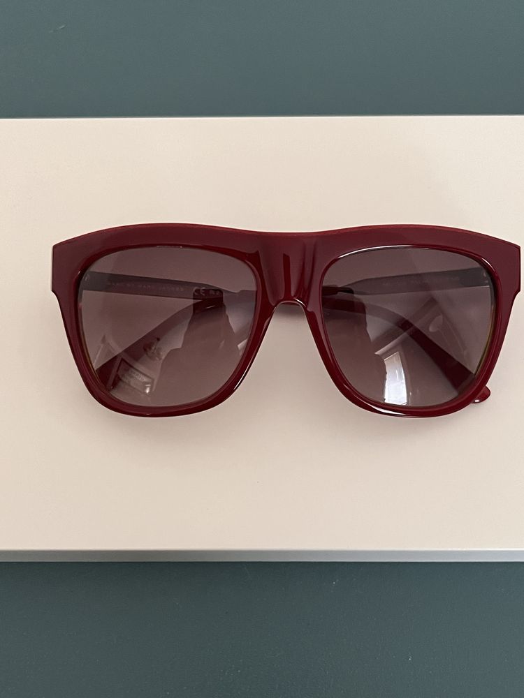 Okulary przeciwsłoneczne Marc by marc jacobs czerwone oprawki kat 2