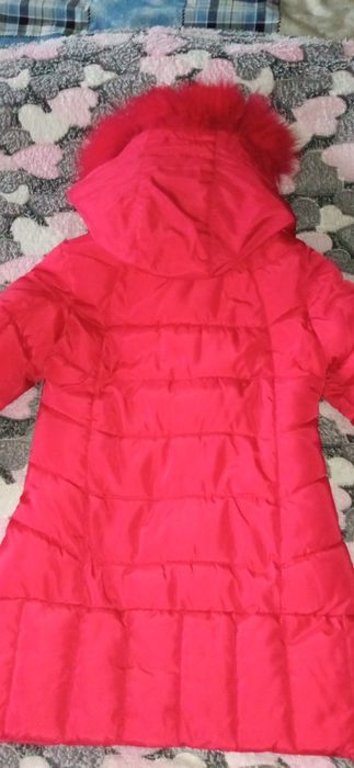 Зимова тепла куртка-пальто на дівчинку зріст 122см.