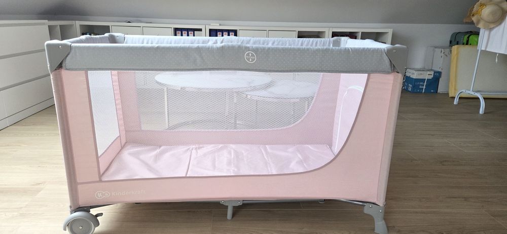 Łóżeczko Kinderkraft Leody różowe