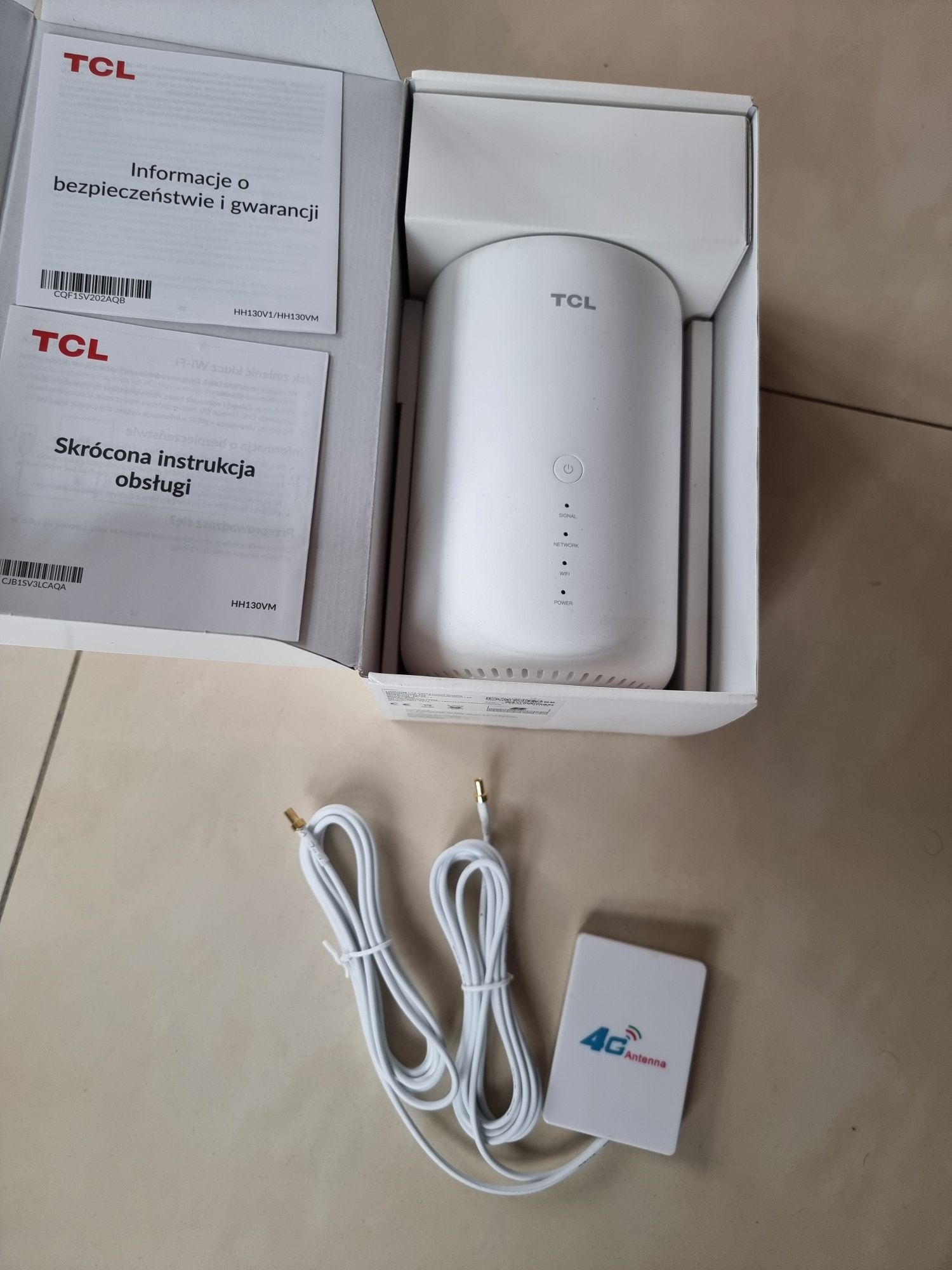 Router LTE 4G TCL Linkhub hh130vm antena 600 Mbps szybki internet tlc