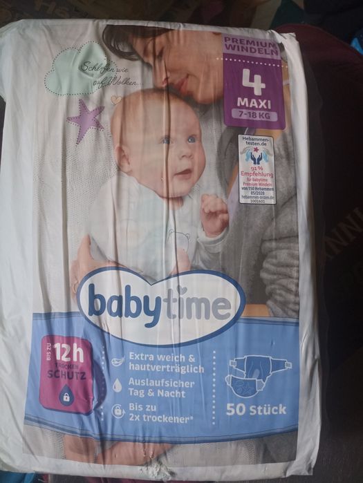Памперсы babytime 4