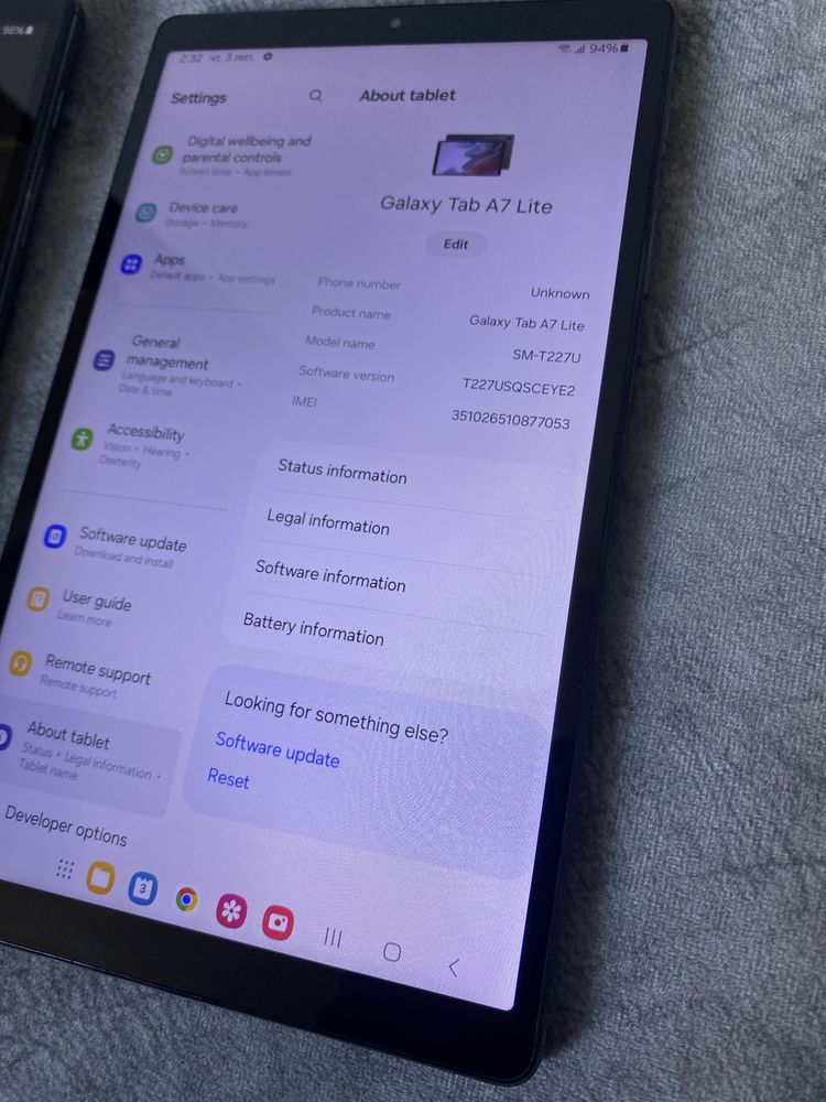 Планшет Samsung galaxy tab a7 lite wi-fi 3/32gb