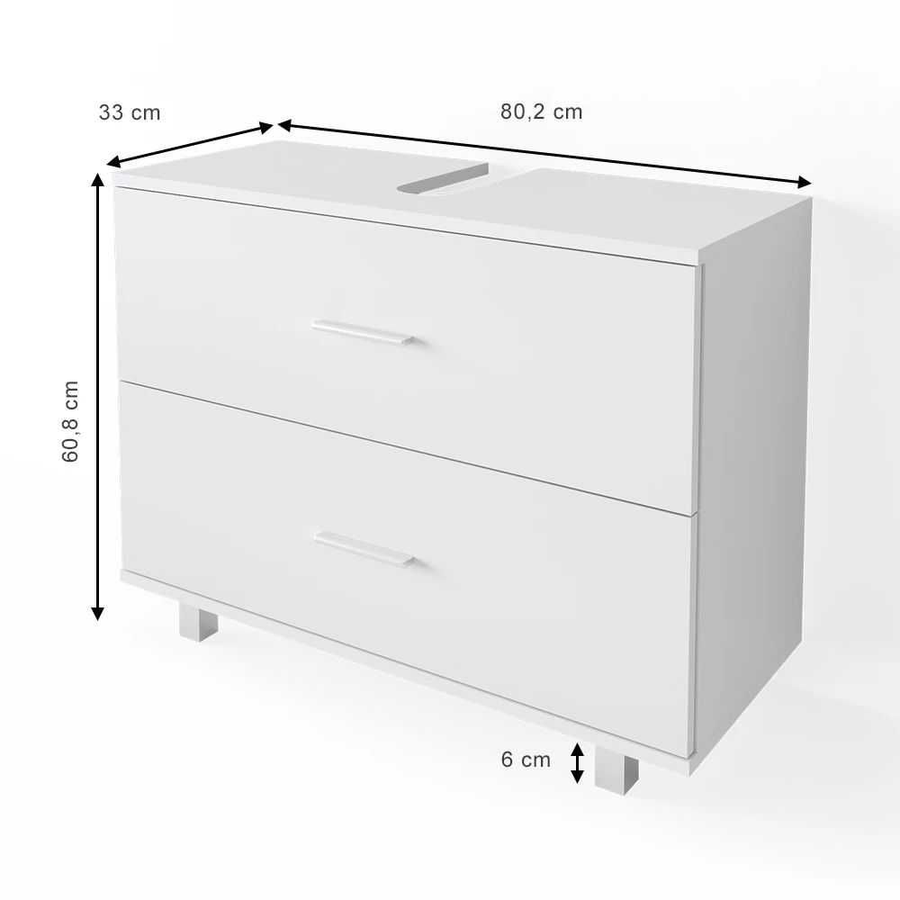 Vicco Szafka pod umywalkę Biały 80 x 60.8 cm, Ilias