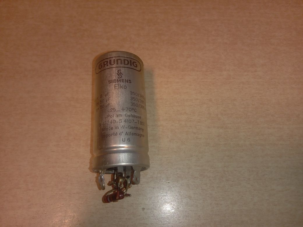 Kondensator Grundig 8+50+50 uF - 350/385V do lampowca