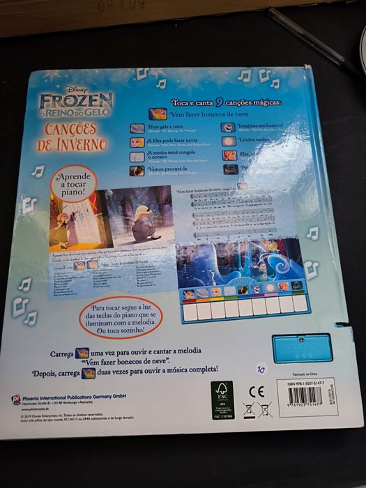 Livro / piano Frozen canções do inverno