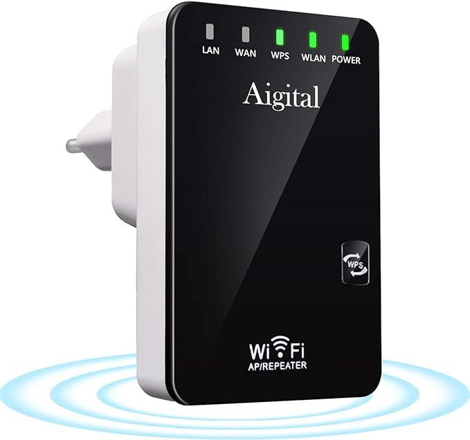 aigital repeater wi-fi wzmacniacz sygnału wifi 300 mbit/s 2,4 ghz vv
