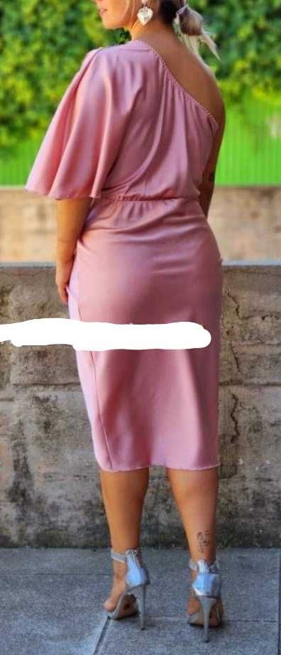 Vestido curto de cerimónia rosa