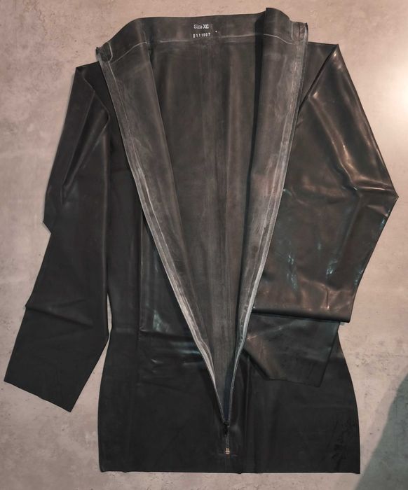 Bluza/sukienka taliowana latex lateksowa suwak guma odlewana cienka