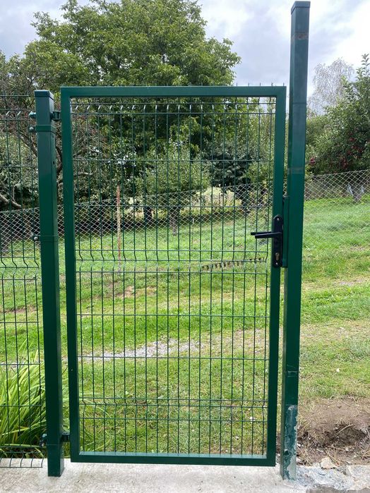 Furtka ogrodowa ogrodzeniowa panelowa kompletna ze słupkami 100x170