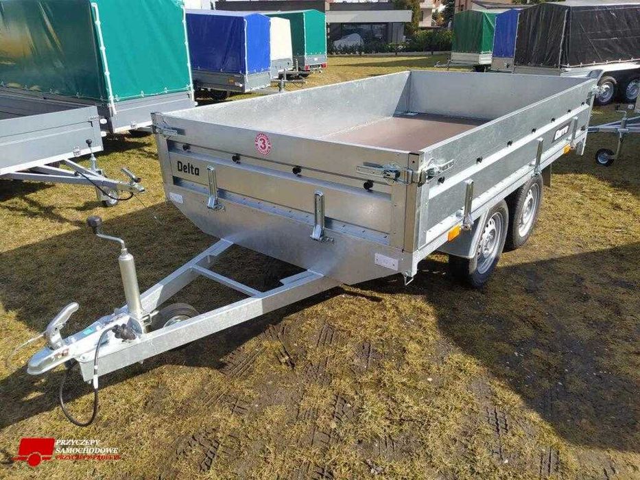 Dwuosiowa  przyczepa spawana  platforma Delta 2615  wym  265x150x37cm