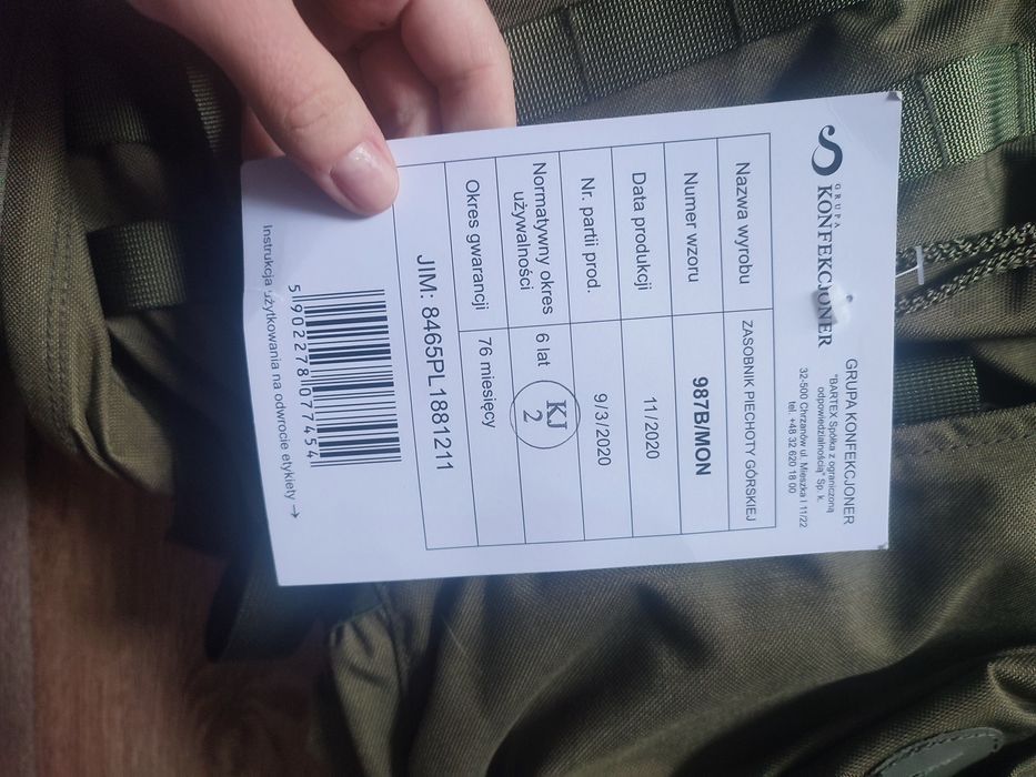 Dwa plecaki, duży górski i mały, zestaw nowy