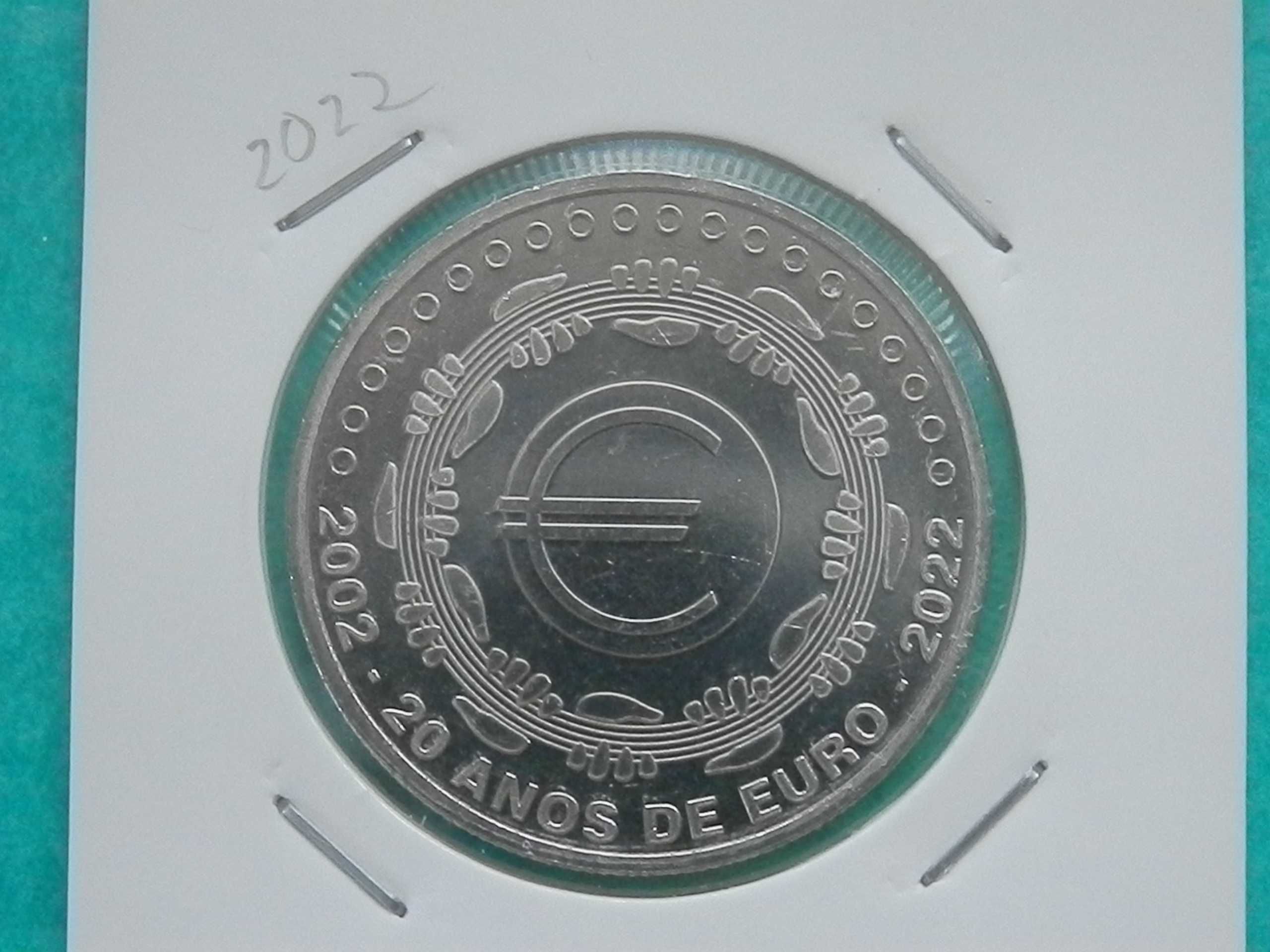 750 - Euro: moedas 5,00 euros comemorativas UNC Portugal