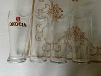 Szklanki do piwa 4 sztuki 0,5 litra Okocim duże