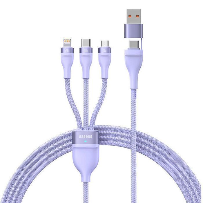 Flash Micro Usb Baseus Series Usb Usb-C 100W, Lightning, (Fioletowy)