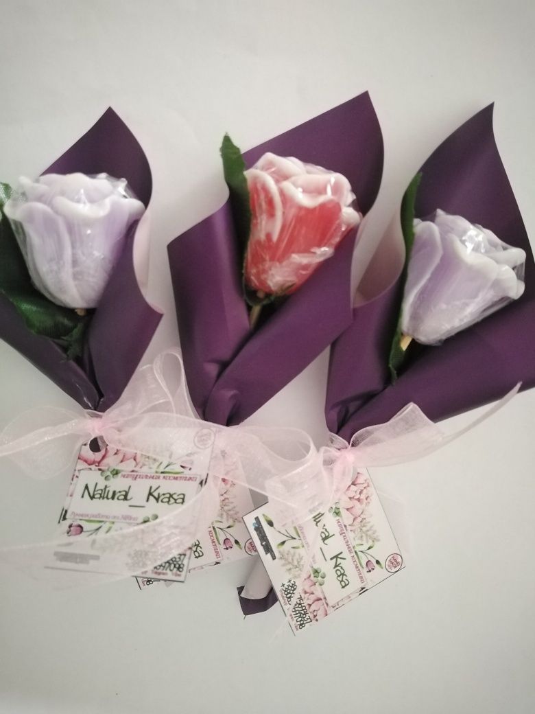 Мыльные Цветы Тюльпан Роза Подарки 8 Марта Новый Год
