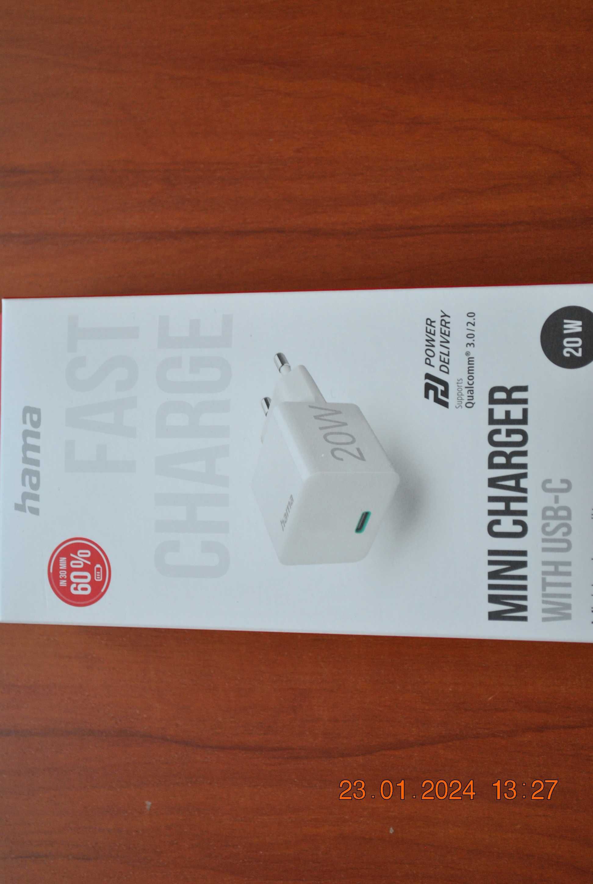 markowa ładowarka telefon ,smartfon hama 20w