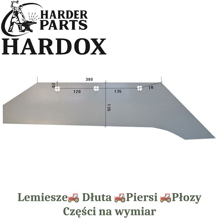 Lemiesz Krone HARDOX 969009/P części do pługa 2X lepsze niż Borowe