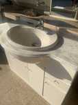 Movel casa de banho Wc com prateleira, conjunto de cor pergamon