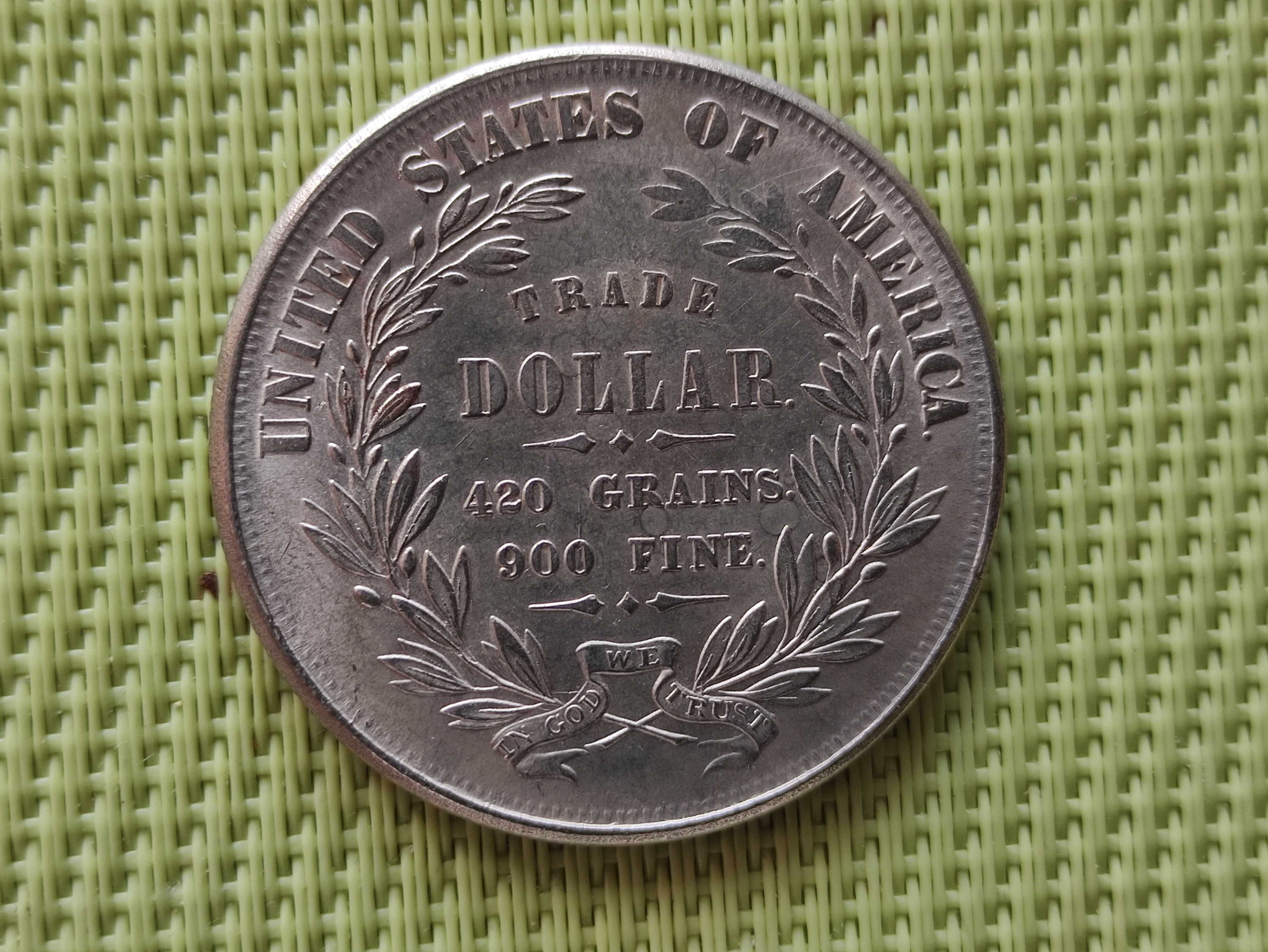 Moneta/Numizmat/Kopia - 1 DOLLAR 1872 USA - ''TRADE''