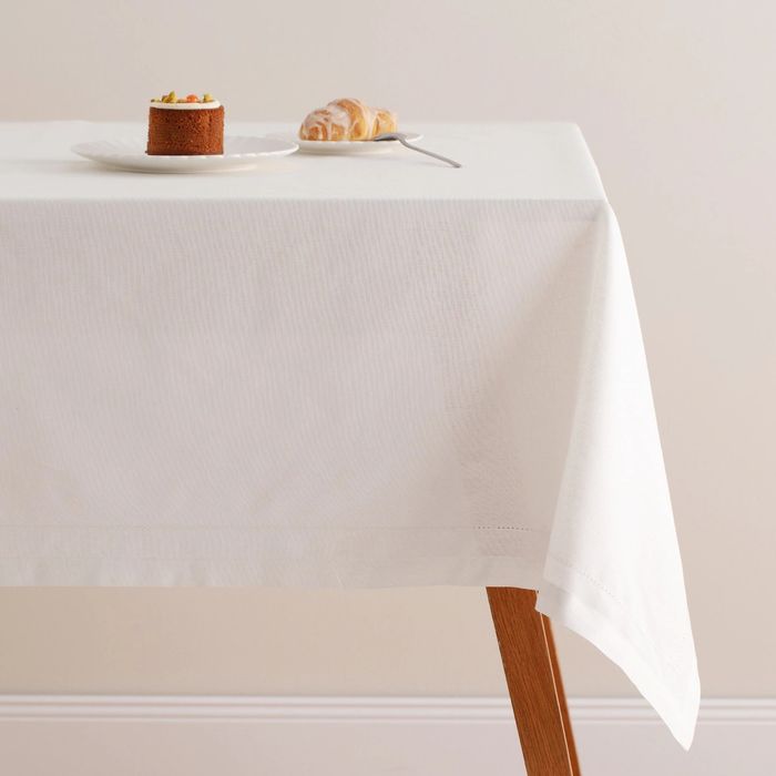 HOME&YOU obrus premium 150x220 bawełna z konopia biały