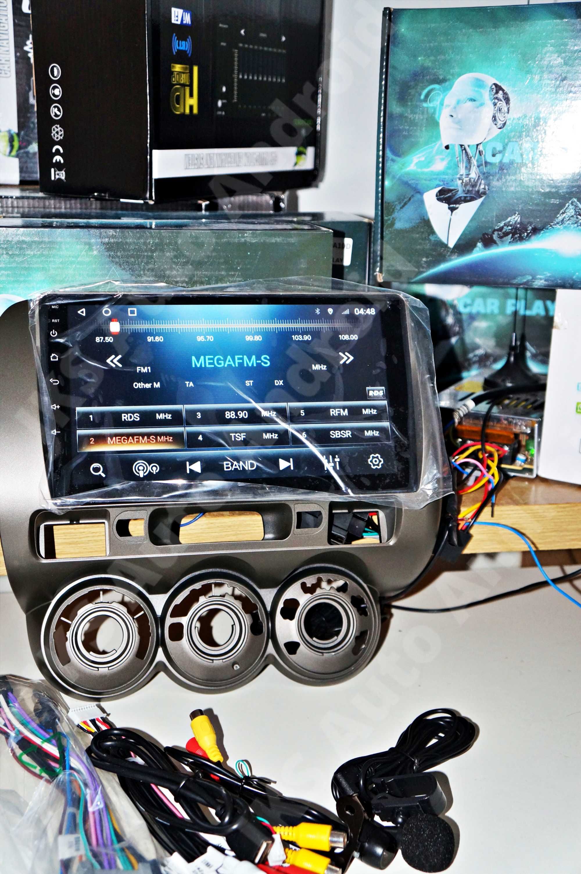 Auto Radio Honda Jazz/City Android 13 Carplay Android Auto/Montagem