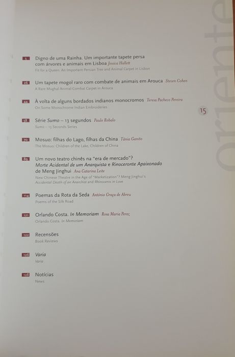 Revista Oriente n⁰ 15