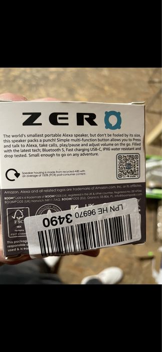 Бездротова портативна колонка BOOMPODS ZERO з Amazon Alexa
