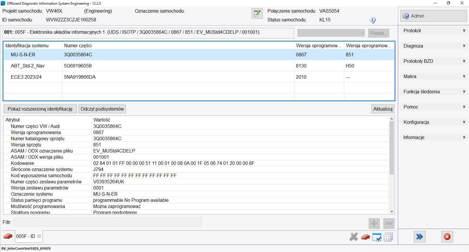 ODIS S 7.2 + E 12.2 Polska Wersja Pełen Pakiet VAS5054a 6154a Instalka