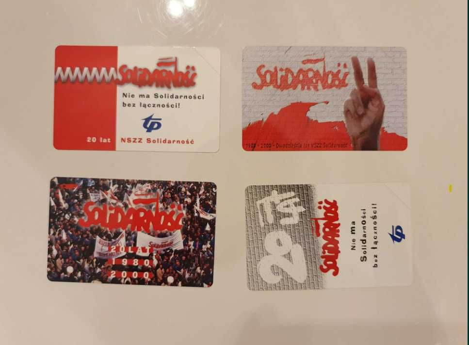 Karty telefoniczne 20 lat NSZZ Solidarność