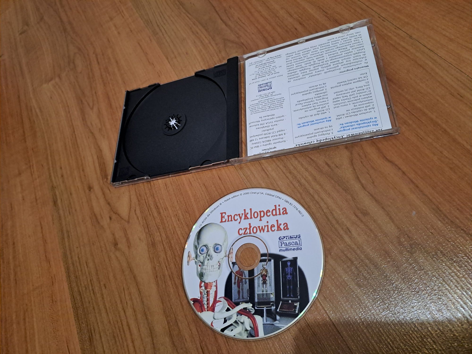 Encyklopedia Człowieka 2000 cd-rom Optimus Pascal multimedia