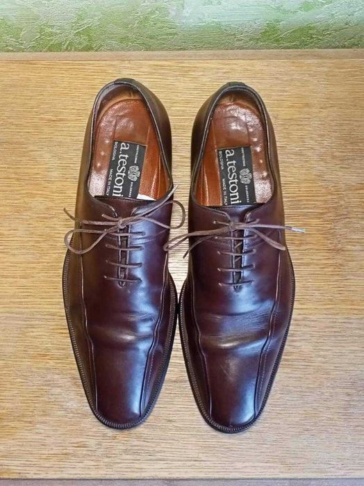 ЛЮКСОВІ туфлі оксфорди A.TESTONI шкіра Італія / Туфли A.TESTONI кожа