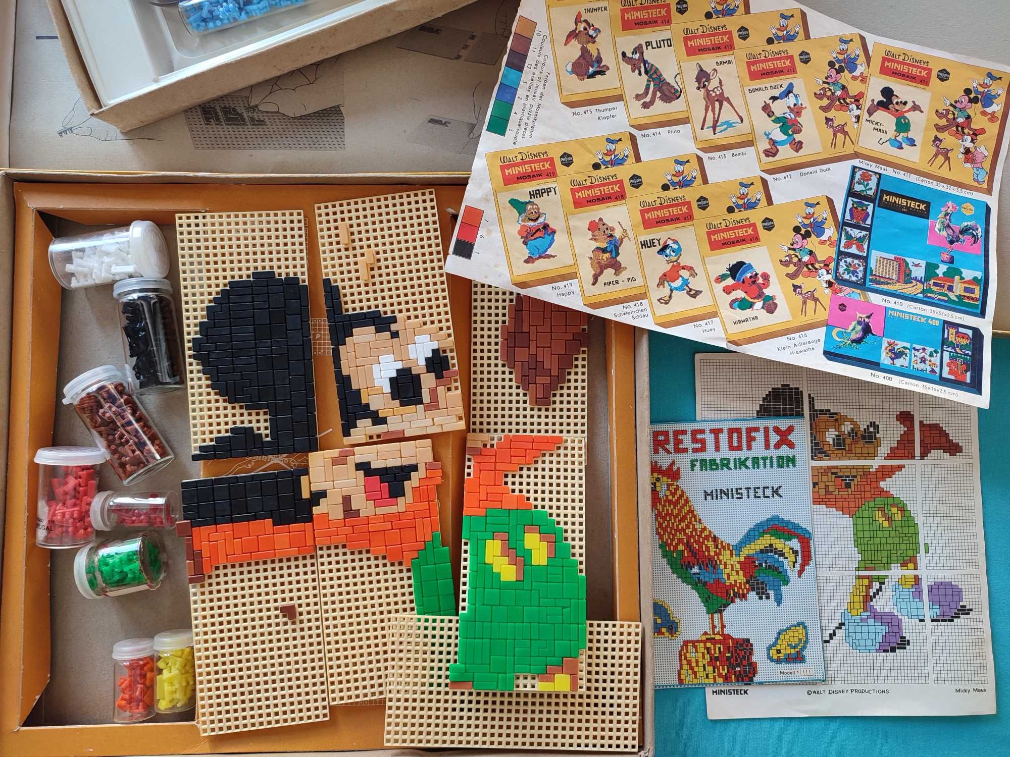 Jogo Antigo Walt Disney's Ministeck Mosaik, Prestofix Germany Anos 60