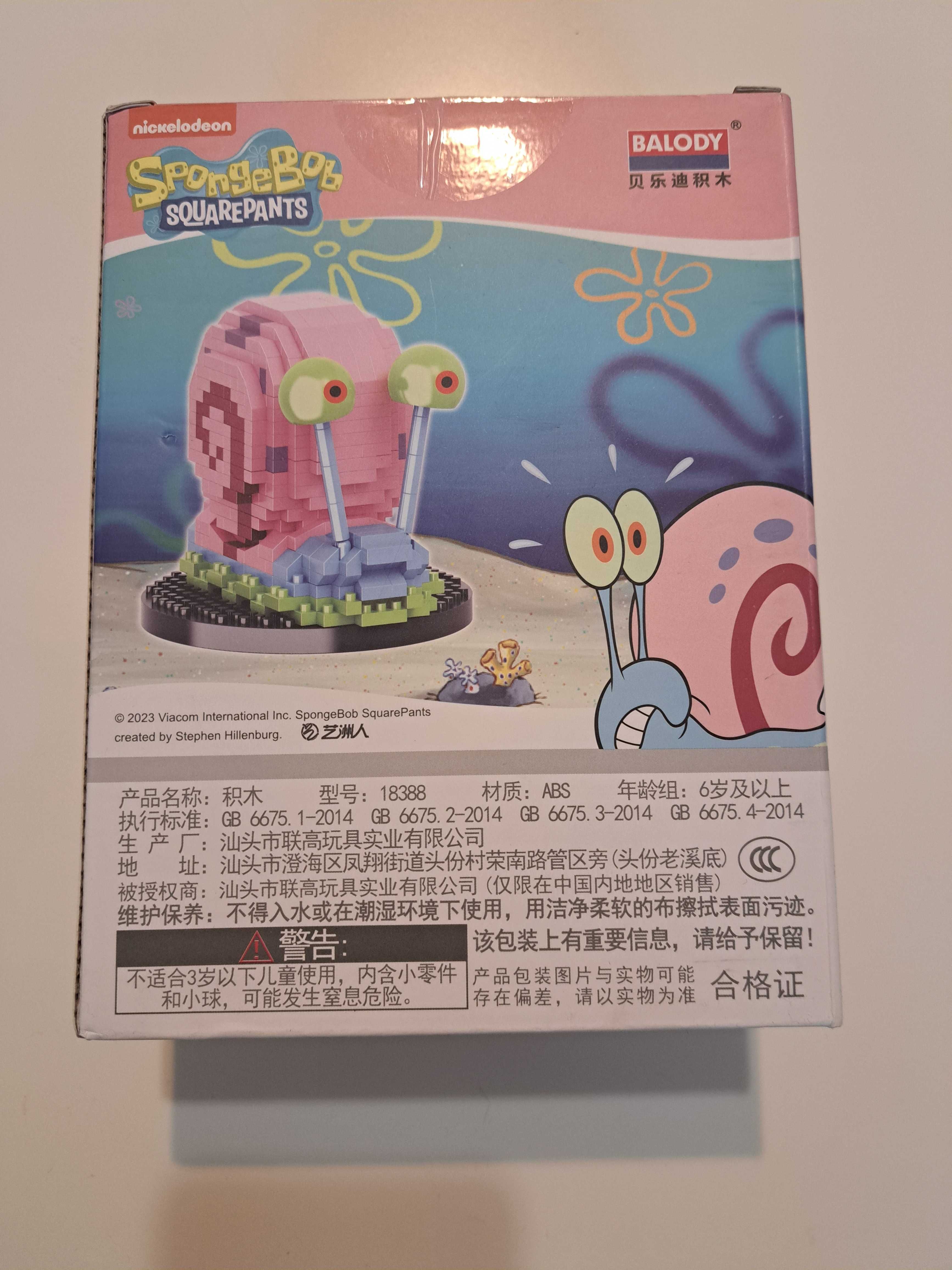 Klocki Ślimak Gacuś Spongebob Kanciastoporty 513 elementów jak Lego