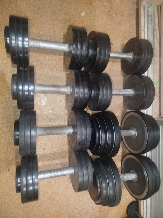 Гантели  разборные по 24 кг и по 14 кг, в резине