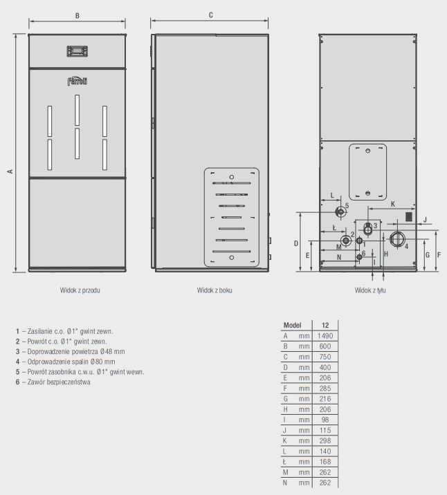 Kocioł Ferroli Biopellet Pro 12kW piec automat na pellet RATY