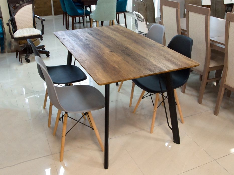 Stół BERGEN 120 + 4 Krzesła YORK DSW Skandynawskie