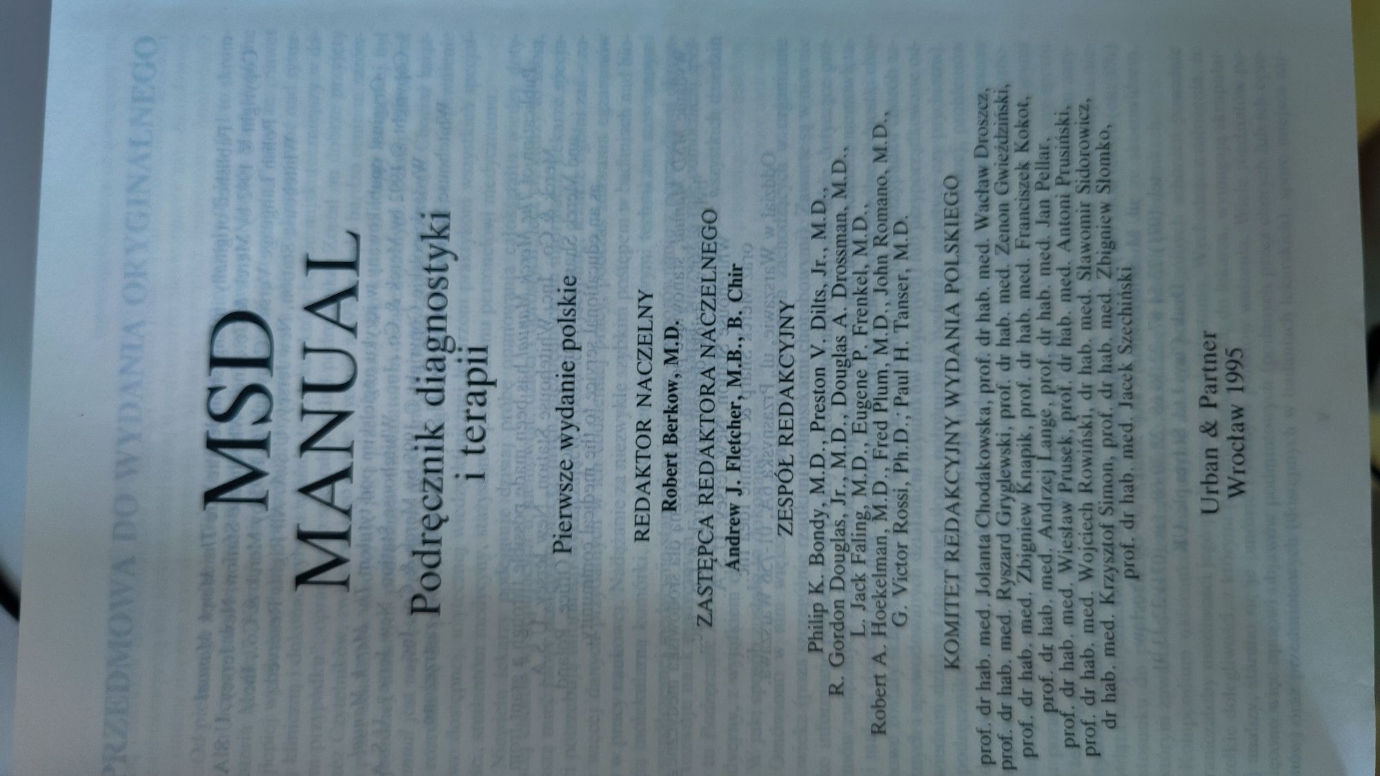 MSD manual podręcznik diagnostyki i terapii pierwsze wydanie polskie