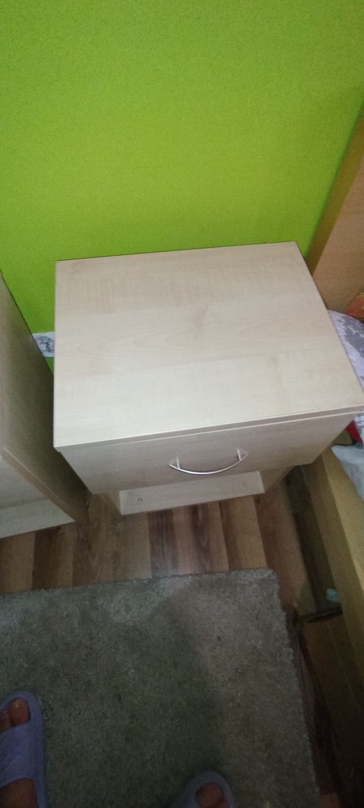 Szafki nocne dwie jasne drewno.