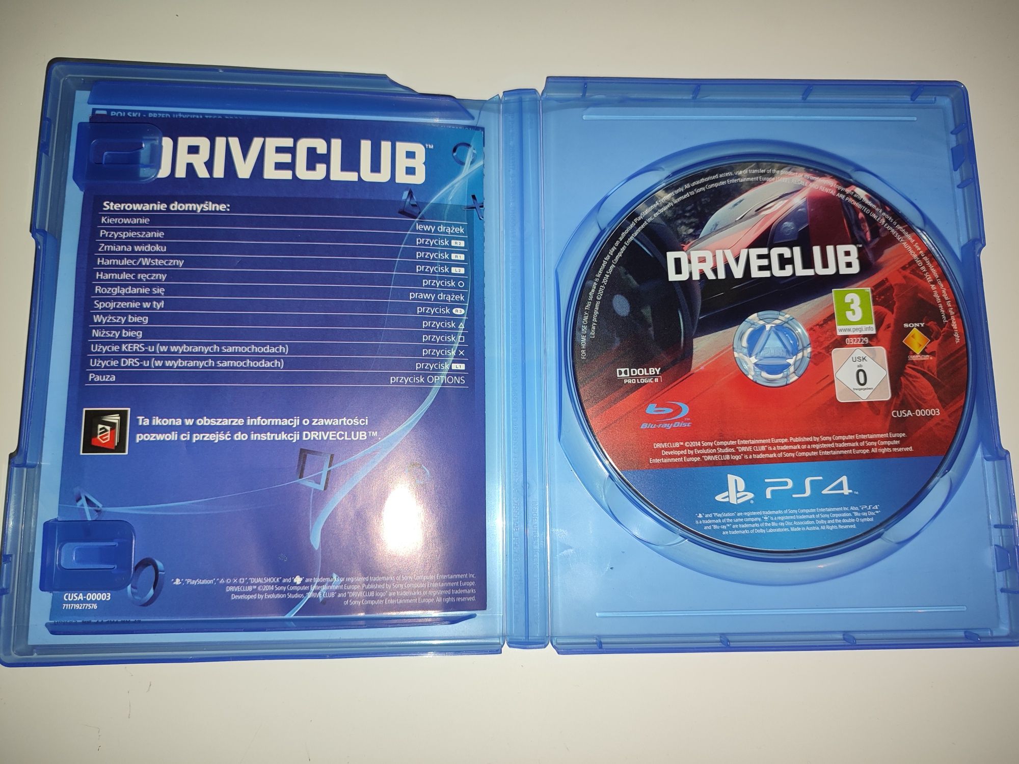 Gra Ps4 Driveclub PL gry PlayStation 4 Sniper UFC GTA V Mafia Crash