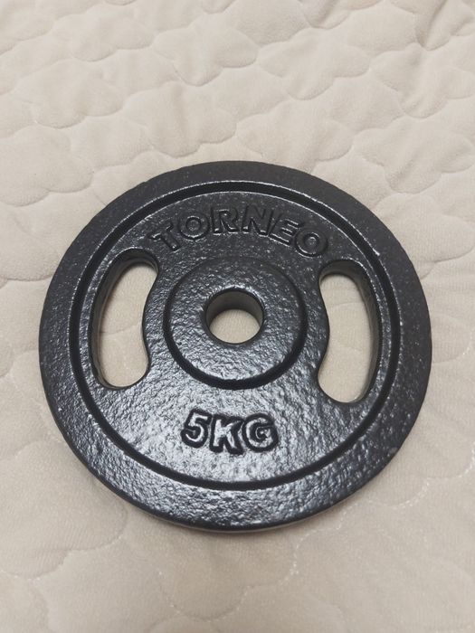 Диск, блин, млинець TORNEO 5 кг для гантелі/штанги