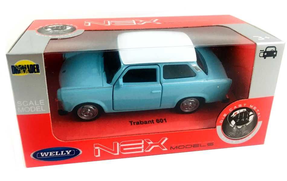 Trabant 601 model WELLY 1:34 PRL niebieski