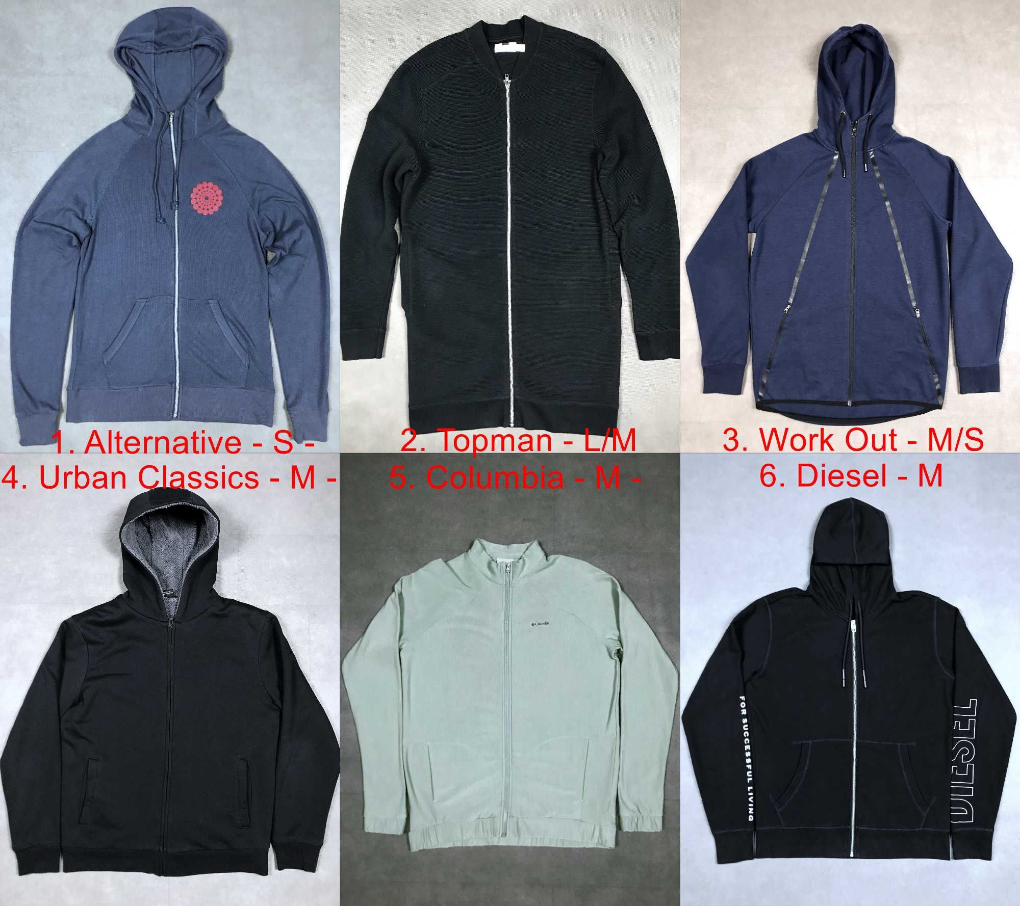 Зіп Худі Diesel, Columbia, Topman Олімпійка, Кофта з капюшоном