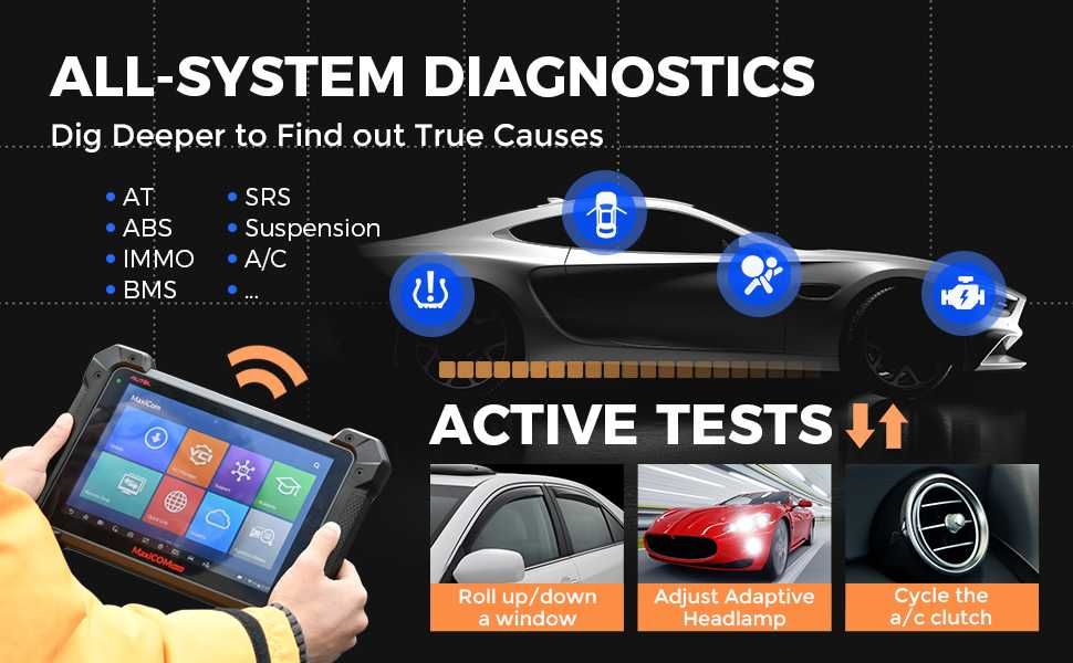 Autel MaxiCOM MK908 II KIT Maquina Diagnóstico OBD Profissional (NOVO)