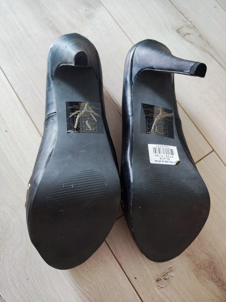 Nowe szpilki wysokie obcasy nity Atmosphere Primark 40